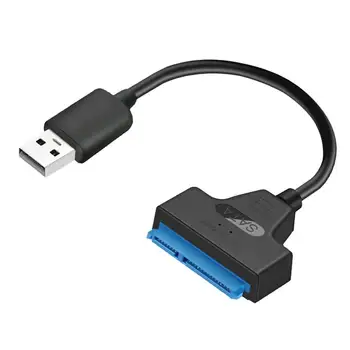 USB 2.0 prie SATA 22pin Kabelio Adapteris Keitiklis Linijos HDD SSD Prijungti Laidą Laidą 2.5 Hard Disk Diskų, Kietojo Disko