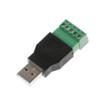 USB 2.0 Type A Male/Female, kad 5P Varžtas w/ Shield Terminalo Kištuko Adapterio Jungtis