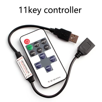 USB 5V LED Juostelės Šviesos 2835 Nėra atsparus Vandeniui 50CM - 5M Šilta Balta TV foninio Apšvietimo Juostelė su Šviesos Automobilinis Įkroviklis 11Key Remote Controler