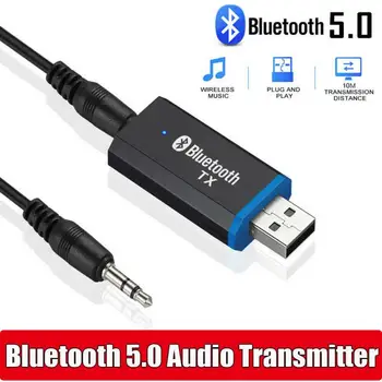 USB Bluetooth Siųstuvą 5.0 TV Garso Adapteris Ausinių Garsiakalbio Siųstuvas Jack 3,5 MM Stereo AUX Lizdas Belaidžio ryšio Adapteris