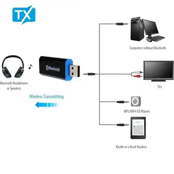 USB Bluetooth Siųstuvą 5.0 TV Garso Adapteris Ausinių Garsiakalbio Siųstuvas Jack 3,5 MM Stereo AUX Lizdas Belaidžio ryšio Adapteris