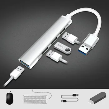 USB C HUB 3.0 C Tipo 3.1 4 Port Multi Adapteris, Splitter OTG 