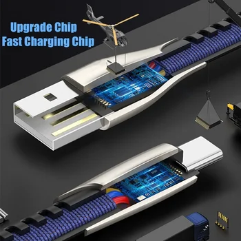 USB C Tipo Kabelis 5A Greitai Įkrauti 4.0 3.0 Apkrauna Tipas-C Laido Greito Įkrovimo Duomenų Kroviklio Laidą 