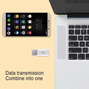 USB Female į C Tipo Male Adapter Letv Xiaomi Mi 5X Oneplus Samsung S8 S9 Plus Black