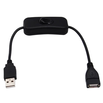 USB Kabelis su Jungikliu ON/OFF, Kabelio Pratęsimas Perjungti USB LED Lempa 28cm USB Maitinimo Linijos Patvarus KARŠTO PARDAVIMO Adapteris TSLM1
