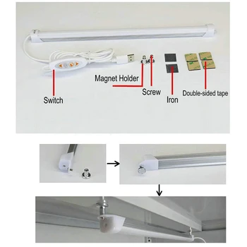 USB LED Juostelė Šviesos DC 5V Akių Apsauga LED Standžios Juostelės LED Skaitymo Šviesa.