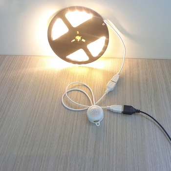 USB LED Šviesos Juostelės Jungiklis DC5-24V Žmogaus Kūno Infraraudonųjų spindulių PIR Judesio Jutiklis-Jungiklis