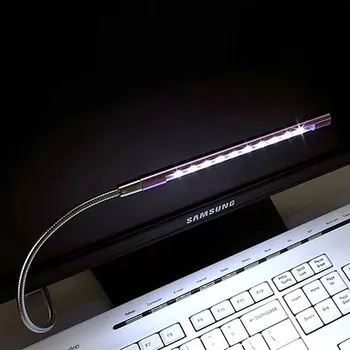 USB Lempa LED Šviesos Lanksti Skaityti Knygą Žibintai Nešiojamų Kempingas Šviesos Laptop Notebook PC Kompiuterio, Mobiliojo Maitinimas USB LED Lempa