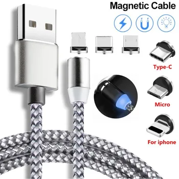 USB Magnetinio Įkroviklio Kabelį Huawei Y9 2019 Y5 Y6 Premjero 2018 P20 P10 Mate 10 Lite Garbę 10 9 Lite 7C, 7A Pro 8X 8S P Smart 2019