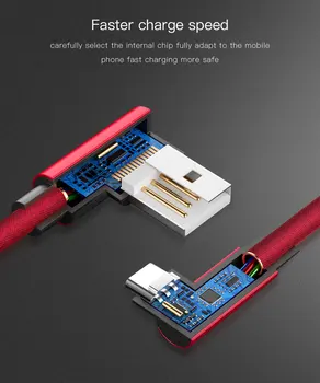 USB Tipo C Micro USB 90 Laipsnių Greito Įkrovimo usb c kabelio L, Tipas-c 3.1 duomenų Laidas, Kroviklis, usb-c Samsung S8 S9 8 Pastaba Xiaomi