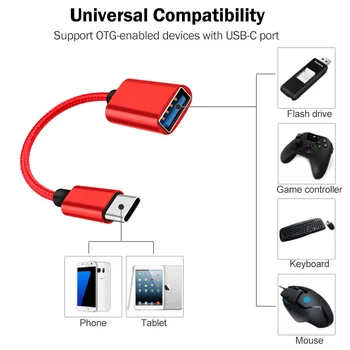 USB Tipo C OTG Adapterio Kabeliu, skirta 