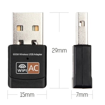 USB Wi-fi Adapteris su USB, Ethernet, WiFi Dongle 600Mbps 5 ghz Lan USB Wi-Fi Adapteris PC Antena, 