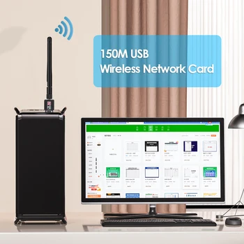 USB Wifi Adapterio Antenos 150Mbps Mini Wireless Tinklo Korta 