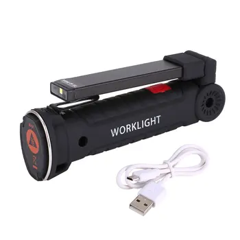 USB Įkraunamas LED Žibintuvėlis, Tušinukas USB Įkrovimo LED Žibintuvėlis COB Įkraunamas Magnetiniu Pen Įrašą Rankoje Deglas Darbą Šviesos Ca