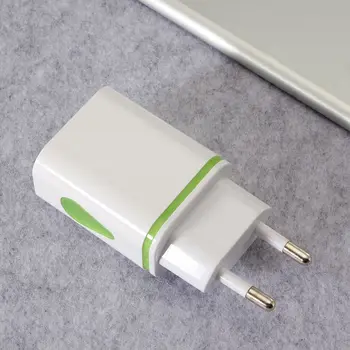 USB Įkroviklis Dual 2 uoste ES 5V 2A Kelionės Sienos Adapteris LED Šviesos Mobiliojo Telefono usb įkroviklis iPhone 11 Pro Max 