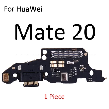 USB Įkrovimo lizdas Dokas Plug Jungtis Įkrovikliui Valdybos Mic Mikrofonas Flex Kabelis HuaWei Mate 20 10 9 Pro Lite P Smart Plus 2019