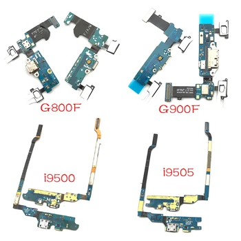 USB Įkrovimo lizdas Valdybos Samsung Galaxy S4 S5 mini i9500 i9505 i337 i9190 G900F G800F Įkroviklio Jungtis Dock Flex Kabelis