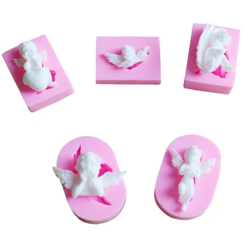 UV Epoksidinės Angelas Babys Silikono Formos Tortas Dekoravimo Priemonės, minkštus saldainius, Šokolado Ledo Molio Sugarcraft Pelėsių C388