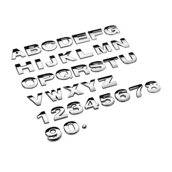 UYNM SDIY automobilių lipdukai 3D metalinis korpusas lipdukas abėcėlė lipdukas emblema laišką sidabro ženklelis apdailos automobilių priedų