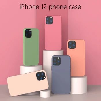 Už Apple12 padengti mobilųjį telefoną atvejais, naujas iPhone12 pro apsauginė įvorė tpu imitacija skysto silikono apvalkalas iphone 12 max atveju