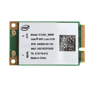 Už Nuorodą Intel 5100 WIFI 512AN_MMW 300M Mini PCI-E Wireless WLAN Kortelė 2.4/5 ghz Lašas Laivybos