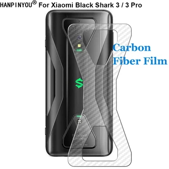 Už Xiaomi Black Shark 3 3S Pro Patvarus 3D Anti-pirštų atspaudų Anglies Pluošto Galinį Kino Screen Protector Lipduką (Ne Grūdintas Stiklas)