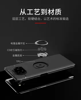 Už Xiaomi Pocophone Poco X3 NFC Atveju Minkšto Silikono Su Stovu Žiedas atsparus smūgiams Apsauginis galinis Dangtelis atvejais xiaomi poco x3