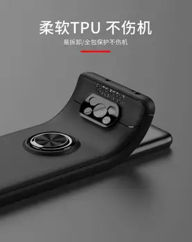 Už Xiaomi Pocophone Poco X3 NFC Atveju Minkšto Silikono Su Stovu Žiedas atsparus smūgiams Apsauginis galinis Dangtelis atvejais xiaomi poco x3