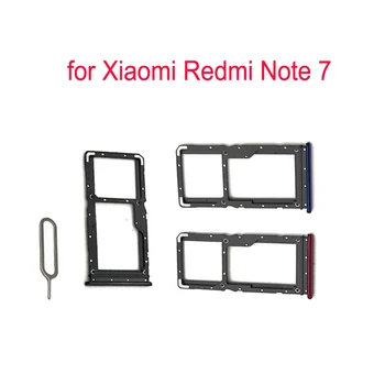 Už XIAOMI Redmi 7 Pastaba Telefono SIM Kortelės Dėklas Adapteris Xiaomi 7 Pastaba Originalus Korpusas Nauja Micro SD Kortelės Plokštelės Laikiklį Pakeitimo