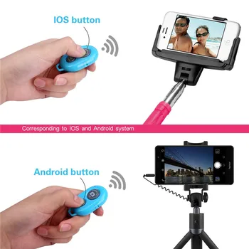 Užrakto Atleidimo mygtuką selfie aksesuaras kamera valdytojas adapteris foto bluetooth nuotolinio valdymo mygtuką 