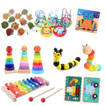 Vaikai Magnetinio Labirintas Žaislai Montessori Ugdymo Mediniai Žaislai, Dėlionės Žaidimas Ikimokyklinio Mokymosi Montessori Medžiagos, Žaislai Vaikams