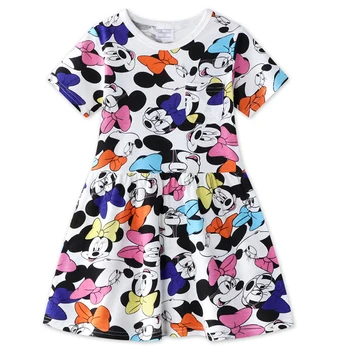 Vaikai Suknelės Kūdikių Mergaitės Mergaitės Vasaros Suknelė 2020 Animacinių filmų Minnie Mouse Suknelė Princesė Dress 1-10 metų