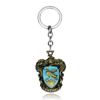 Vaikams, Papuošalai Retro Hogvartso Slytherin Ravenclaw Hufflepuff Mokyklos Ženklelį Keychain Paketų Prižiūrėtojų Raktinę