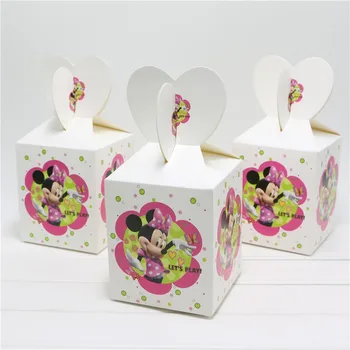 Vaikų Gimtadienio Minnie Mouse Apdailos Nustatyti Šalies Prekių Popieriaus Taurės Plokštė Servetėlės Reklama/Vėliavos Šiaudų Skrybėlę Saldainių Dėžutė