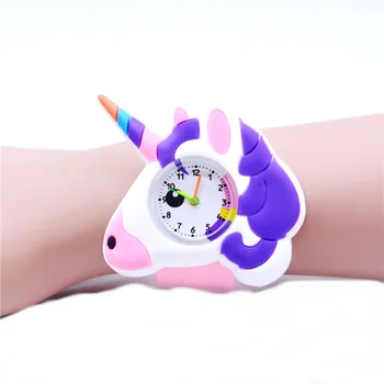 Vaikų mergaičių silikono žiūrėti rožinis vienaragis laikrodžiai slap laikrodis vaikų laikrodžiai montre filė enfant relojes