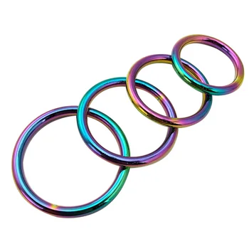 Vaivorykštė vyrų Rutulio Kapšelį Neštuvų spalvinga metalo varpos užraktas gaidys Žiedas nelaisvėje tvirtinimo Atidėti ejakuliacija BDSM Sekso Žaislas, skirtas žmogus