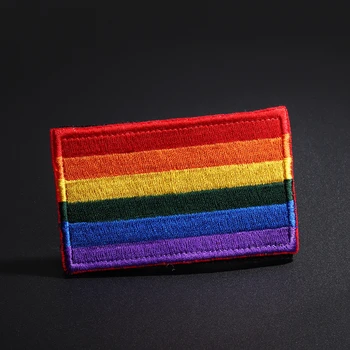 Vaivorykštės vėliava Velcro lopai sagtis LGBT lesbiečių atstovas spalvos maišas kailis Rankovės siuvimo prekės, Apdailos Ženklelis