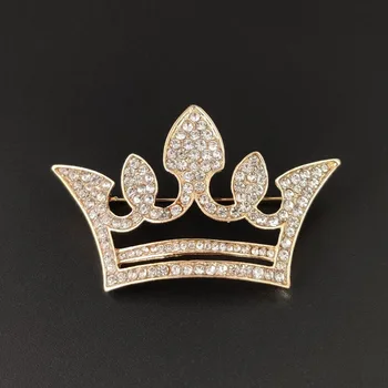 Vaizdo dienoraščių Naujas Metalo Crystal Crown Sagė Atvartas Pina Kostiumas Marškinių Apykaklės, Segtukai, Sagės, Moterims, Aksesuarai, Mados Juvelyrika