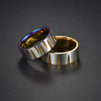 Valdinga Vyrų Žiedai 8mm Vestuvių Juostoje Grynas Karbidas, Titano Vestuvinis Žiedas Vyrams Šepečiu Mate Centras juvelyriniai dirbiniai