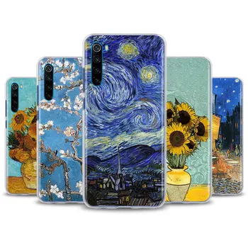 Van Gogh Žvaigždėtas dangus meno Telefoną Atveju Xiaomi Redmi 9 Pastaba 9S 8T 8 Pro 