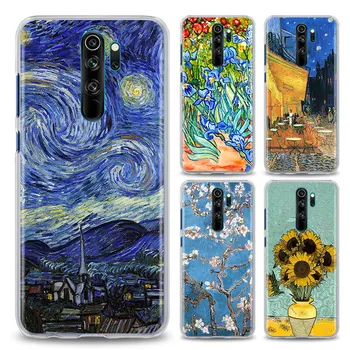 Van Gogh Žvaigždėtas dangus meno Telefoną Atveju Xiaomi Redmi 9 Pastaba 9S 8T 8 Pro 