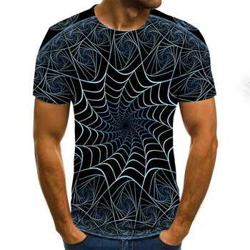 Vasaros 2020 naują trijų dimensijų išmaišykite vyriški T-shirt 3D spausdinimo vasarą, O apykaklės kasdien atsitiktinis juokinga T-shirt