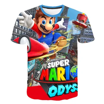 Vasaros Mados vaiko marškinėliai Vaistai ir piktžolių marškinėliai Animaciją Super Mario 3D Spausdinimo Mens Moteriški t shirts