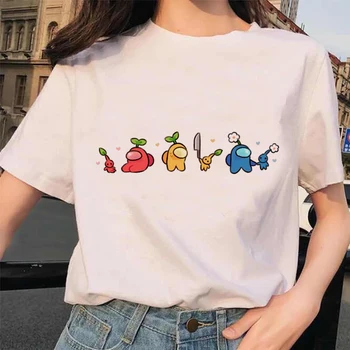 Vasaros Žaidimas Tarp Mūsų Marškinėliai Harajuku Streetwear Vaizdo Žaidimas Street Style T-shirt Juokingas Animacinių filmų Anime Marškinėlius Hip-Hop Top Tees