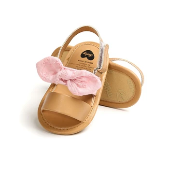 Vasarą Kūdikis Merginos Mielas Sandalai Lankas PU Odos Pirmą Vaikštynės Minkšto Dugno Anti-Slip Batų Mergina Bamblys Princesė Shoe12