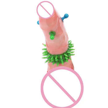 VATINE 6pcs/set G-Spot Makšties Saugaus Kontracepcijos Atsitiktinių Spalvų Skatinti Smaigalys Prezervatyvą Penio Mova Suaugusiųjų Žaislai, Sekso Žaislai Vyrams