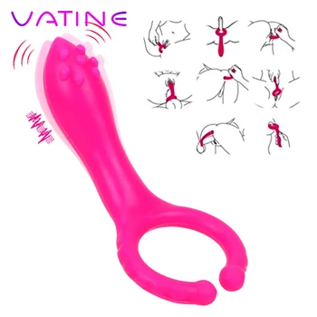 VATINE Makšties Klitorio Stimuliacijos G-taško Vibratorius Penio Vibracijos Įrašą Silikono Sekso Žaislas, Skirtas Moterims, Vyrams, Pora Spenelių Masažas