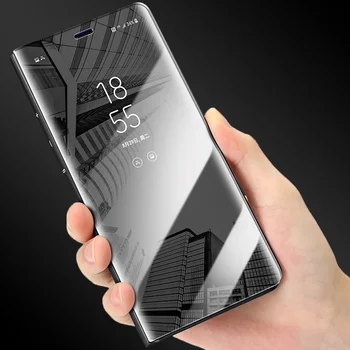 Veidrodis Peržiūrėti Smart Flip Case For Samsung Galaxy S10 S8 S9 Plus S10E A6 A7 A8 2018 Pastaba 8 9 A10 A30 A40 A50 A60 A70 M10 M20 M30
