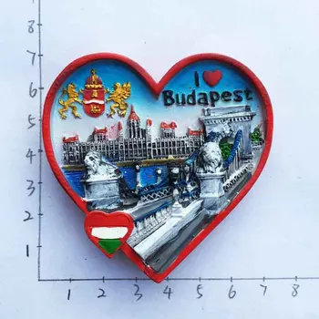 Vengrijos Budapešto Šaldytuvas Magnetas Turistų Suvenyrų 3D Dervos Magnetinio Šaldytuvas Pasta Dekoratyvinis Rankdarbių Magnetai Dovanų Idėjos
