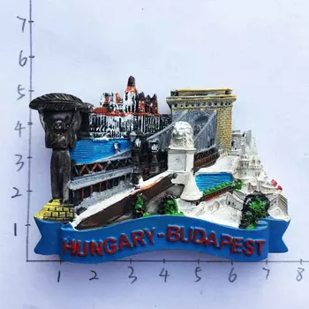 Vengrijos Budapešto Šaldytuvas Magnetas Turistų Suvenyrų 3D Dervos Magnetinio Šaldytuvas Pasta Dekoratyvinis Rankdarbių Magnetai Dovanų Idėjos